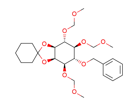 (+/-)-6-O-benzyl-2,3-O-cyclohexylidene-1,4,5-tri-O-methoxymethyl-myo-inositol