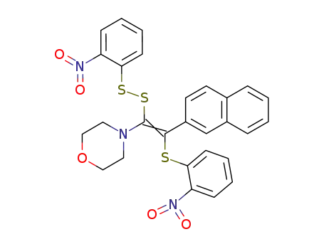 Molecular Structure of 126572-93-8 (4-[(E)-2-Naphthalen-2-yl-1-(2-nitro-phenyldisulfanyl)-2-(2-nitro-phenylsulfanyl)-vinyl]-morpholine)