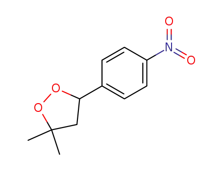 Molecular Structure of 85981-67-5 (1,2-Dioxolane, 3,3-dimethyl-5-(4-nitrophenyl)-)