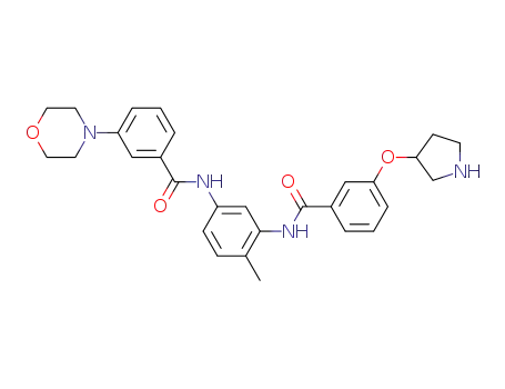 N-[2-methyl-5-(3-morpholinobenzamido)phenyl]-3-pyrrolidin-3-yloxybenzamide