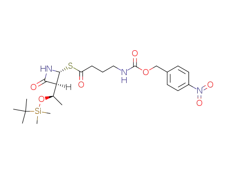 (3S,4R)-3-<(1R)-(tert-butyldimethylsiloxy)ethyl>-4-<4-(p-nitrobenzyloxycarbonylamino)butyrylthio>azetidin-2-one
