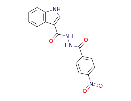 Molecular Structure of 82380-79-8 (N<sup>1</sup>-(4-nitrobenzoyl)-N<sup>2</sup>-(3-indolyl)hydrazine)