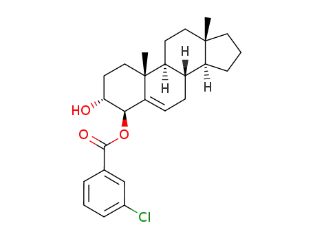 Molecular Structure of 76183-45-4 (4β-(m-chlorobenzoyloxy)androst-5-en-3α-ol)