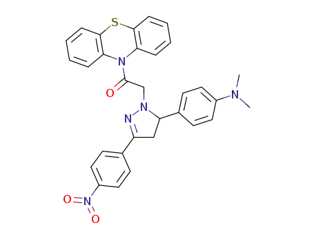 10H-Phenothiazine, 10-((5-(4-(dimethylamino)phenyl)-4,5-dihydro-3-(4-nitrophenyl)-1H-pyrazol-1-yl)acetyl)-