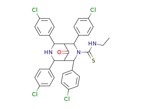 3,7-Diazabicyclo(3.3.1)nonane-3-thiocarboxamide, N-ethyl-9-oxo-2,4,6,8-tetrakis(p-chlorophenyl)-