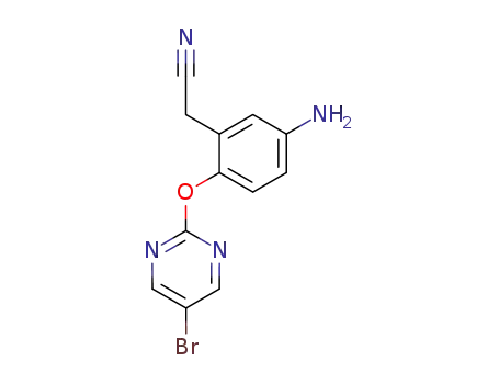 5-Amino-2-(5-bromo-2-pyrimidinyloxy)benzyl cyanide