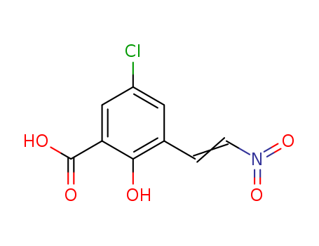 Benzoicacid, 5-chloro-2-hydroxy-3-(2-nitroethenyl)-