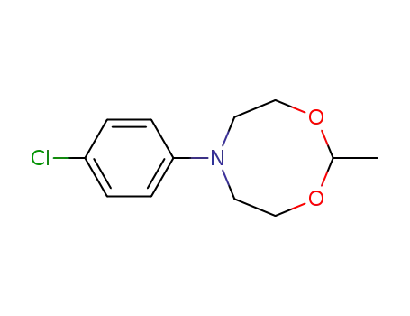 Molecular Structure of 106073-45-4 (4H-1,3,6-Dioxazocine, 6-(4-chlorophenyl)tetrahydro-2-methyl-)