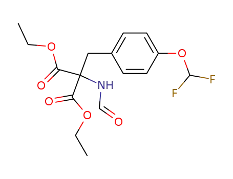 Molecular Structure of 126300-85-4 (2-(4-Difluoromethoxy-benzyl)-2-formylamino-malonic acid diethyl ester)
