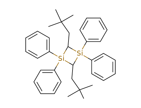 Molecular Structure of 116429-87-9 (1,3-Disilacyclobutane, 2,4-bis(2,2-dimethylpropyl)-1,1,3,3-tetraphenyl-,
cis-)
