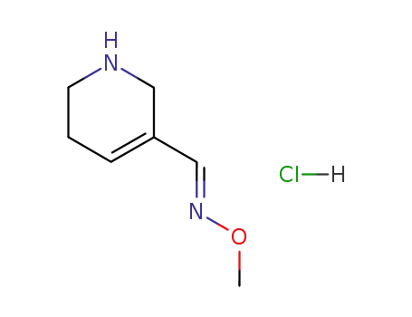 Molecular Structure of 139886-03-6 ((E)-N-methoxy-1-(1,2,5,6-tetrahydropyridin-3-yl)methanimine hydrochloride (1:1))