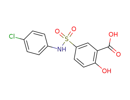 Molecular Structure of 62547-11-9 (5-(4-CHLORO-PHENYLSULFAMOYL)-2-HYDROXY-BENZOIC ACID)