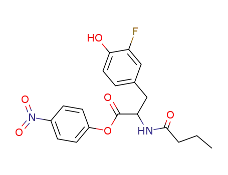 DL-Tyrosine, 3-fluoro-N-(1-oxobutyl)-, 4-nitrophenyl ester