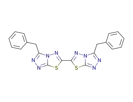 Molecular Structure of 113486-98-9 (6,6'-Bi-1,2,4-triazolo[3,4-b][1,3,4]thiadiazole, 3,3'-bis(phenylmethyl)-)