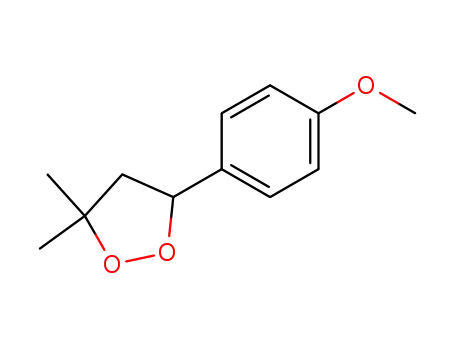 Molecular Structure of 85981-68-6 (1,2-Dioxolane, 5-(4-methoxyphenyl)-3,3-dimethyl-)
