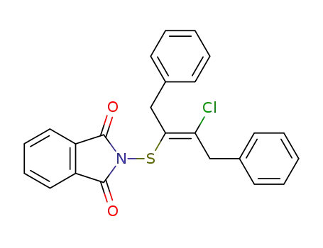 1H-Isoindole-1,3(2H)-dione,
2-[[2-chloro-3-phenyl-1-(phenylmethyl)-1-propenyl]thio]-, (E)-