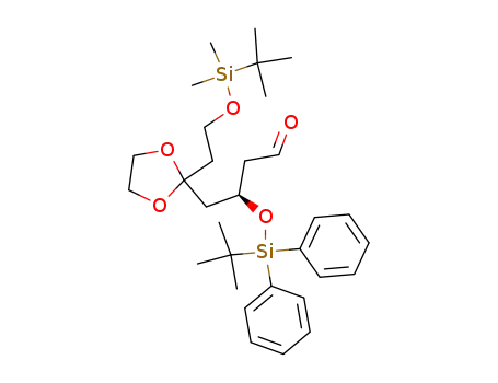 (R)-4-{2-[2-(tert-Butyl-dimethyl-silanyloxy)-ethyl]-[1,3]dioxolan-2-yl}-3-(tert-butyl-diphenyl-silanyloxy)-butyraldehyde