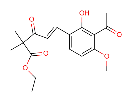 (E)-5-(3-Acetyl-2-hydroxy-4-methoxy-phenyl)-2,2-dimethyl-3-oxo-pent-4-enoic acid ethyl ester