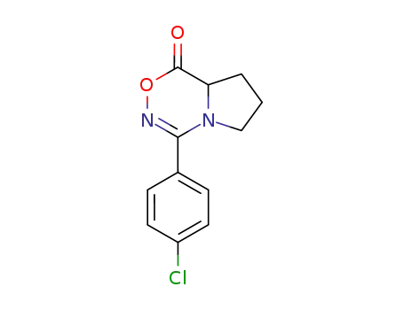 1H-Pyrrolo[1,2-d][1,2,4]oxadiazin-1-one,
4-(4-chlorophenyl)-6,7,8,8a-tetrahydro-, (S)-
