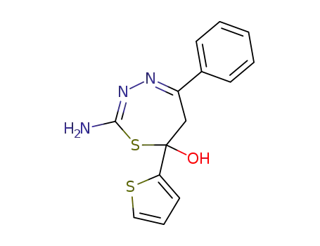 2-amino-7-hydroxy-7-(thienyl-2-)-5-phenyl-6,7-dihydro-1,3,4-thiadiazepine