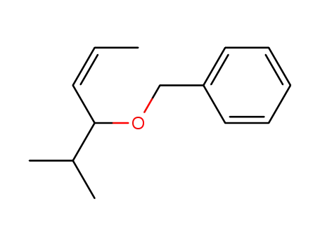 Molecular Structure of 137331-12-5 (Benzene, [[[1-(1-methylethyl)-2-butenyl]oxy]methyl]-, (Z)-)