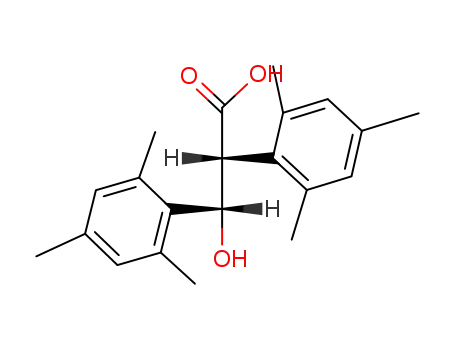 Molecular Structure of 75245-29-3 (erythro-3-Hydroxy-2,3-dimesityl-propionsaeure)
