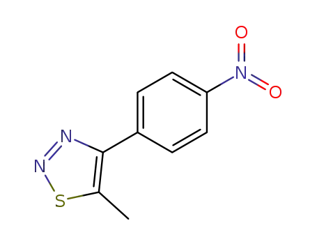 Molecular Structure of 130747-23-8 (5-Methyl-4-(4-nitro-phenyl)-[1,2,3]thiadiazole)