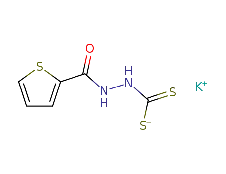 Molecular Structure of 41526-38-9 (2-Thiophenecarboxylic acid, 2-(dithiocarboxy)hydrazide,
monopotassium salt)