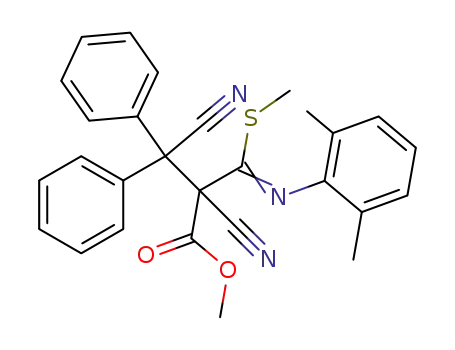 2,3-Dicyano-2-{[(Z)-2,6-dimethyl-phenylimino]-methylsulfanyl-methyl}-3,3-diphenyl-propionic acid methyl ester
