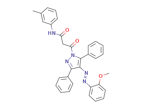 3-[4-(2-Methoxy-phenylazo)-3,5-diphenyl-pyrazol-1-yl]-3-oxo-N-m-tolyl-propionamide