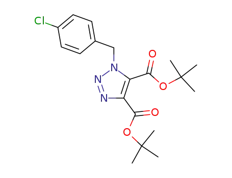 Molecular Structure of 141072-00-6 (1H-1,2,3-Triazole-4,5-dicarboxylic acid, 1-[(4-chlorophenyl)methyl]-,
bis(1,1-dimethylethyl) ester)