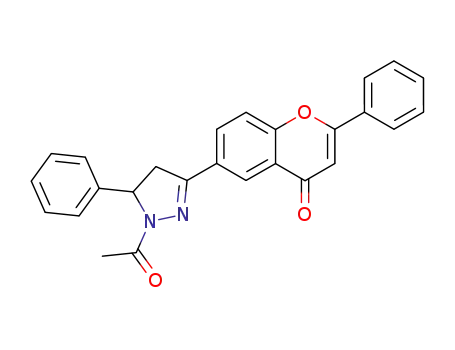 1-Acetyl-3-(4-oxo-2-phenyl-4H-1-benzopyran-6-yl)-5-phenyl-4,5-dihydro-1H-pyrazole