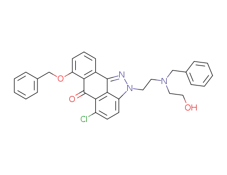 5-chloro-2-<2-<(2-hydroxyethyl)(phenylmethyl)amino>ethyl>-7-(phenylmethoxy)anthra<1,9-cd>pyrazol-6(2H)-one