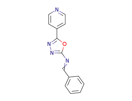 Molecular Structure of 117616-30-5 (2-benzalamino-5-(4'-pyridyl)-1,3,4-oxadiazole)