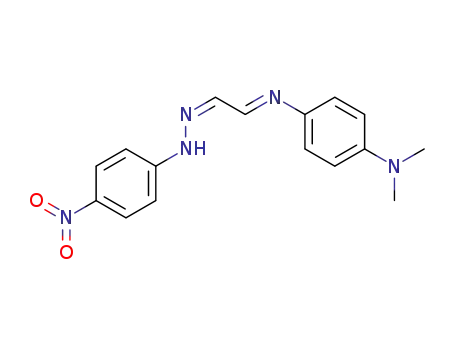 Molecular Structure of 138093-11-5 (Acetaldehyde, [[4-(dimethylamino)phenyl]imino]-,
(4-nitrophenyl)hydrazone)