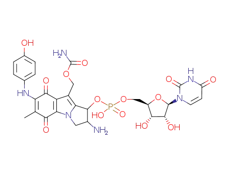 Molecular Structure of 132019-13-7 (2-amino-7-(4-hydroxyanilino)mitosene 1-uridilate)