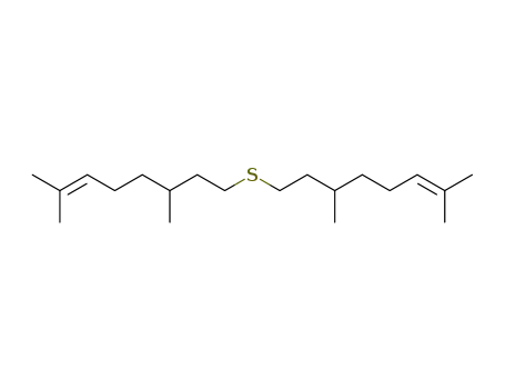 Molecular Structure of 128936-94-7 (di(3,7-dimethyl-6-octenyl)sulfide)