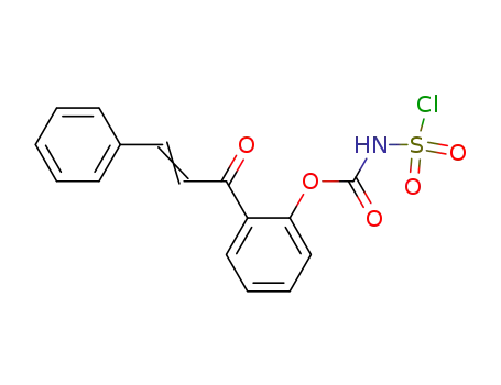 Molecular Structure of 88701-91-1 (Carbamic acid, (chlorosulfonyl)-, 2-(1-oxo-3-phenyl-2-propenyl)phenyl
ester, (E)-)