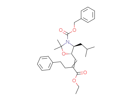 (4S,5S)-5-((E)-2-Ethoxycarbonyl-4-phenyl-but-1-enyl)-4-isobutyl-2,2-dimethyl-oxazolidine-3-carboxylic acid benzyl ester