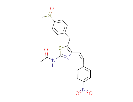 Acetamide,
N-[5-[[4-(methylsulfinyl)phenyl]methyl]-4-[(1Z)-2-(4-nitrophenyl)ethenyl]-2
-thiazolyl]-