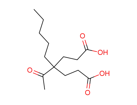 Molecular Structure of 76921-70-5 (Heptanedioic acid, 4-acetyl-4-pentyl-)