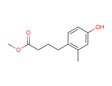 Molecular Structure of 19143-96-5 (Benzenebutanoic acid, 4-hydroxy-2-methyl-, methyl ester)