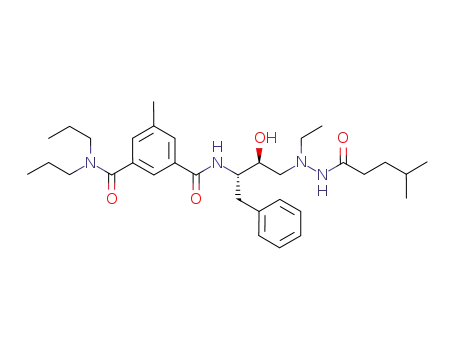 N<sub>1</sub>-{(1S,2S)-1-benzyl-3-[1-ethyl-2-(4-methylpentanoyl)hydrazino]-2-hydroxypropyl}-5-methyl-N<sub>3</sub> ,N<sub>3</sub>-dipropylisophthalamide
