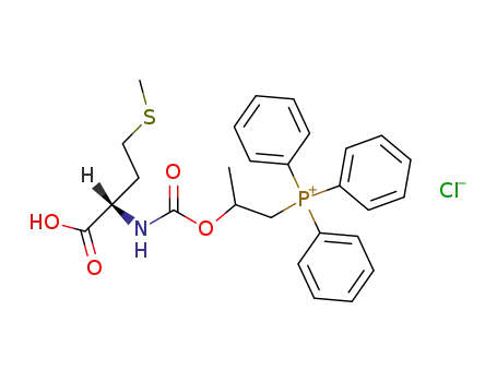 Molecular Structure of 99744-41-9 (N-<2-(Triphenylphosphonio)isopropyloxycarbonyl>-L-methionin-chlorid)