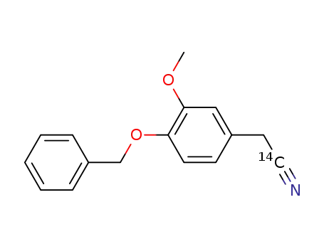 Benzeneacetonitrile-cyano-14C, 3-methoxy-4-(phenylmethoxy)-