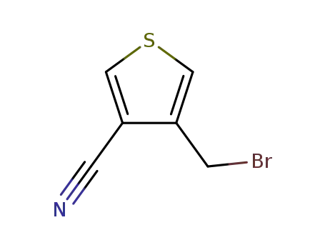 Molecular Structure of 99708-91-5 (3-Thiophenecarbonitrile, 4-(bromomethyl)-)