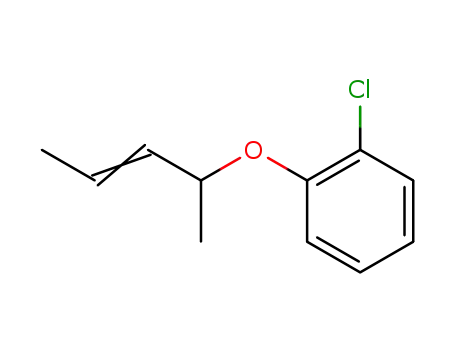 Molecular Structure of 29334-35-8 (Benzene, 1-chloro-2-[(1-methyl-2-butenyl)oxy]-)