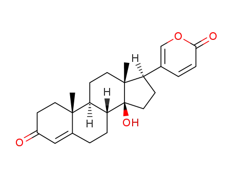 Molecular Structure of 545-28-8 (14-Hydroxy-3-oxobufa-4,20,22-trienolide)