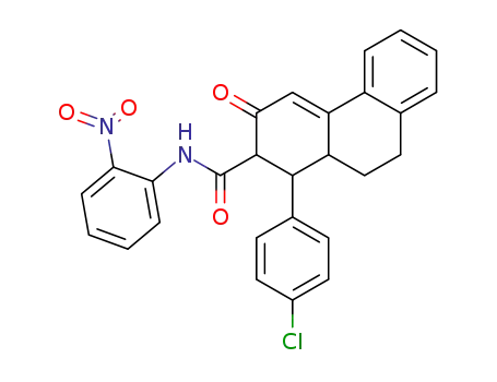 1-(4-Chloro-phenyl)-3-oxo-1,2,3,9,10,10a-hexahydro-phenanthrene-2-carboxylic acid (2-nitro-phenyl)-amide