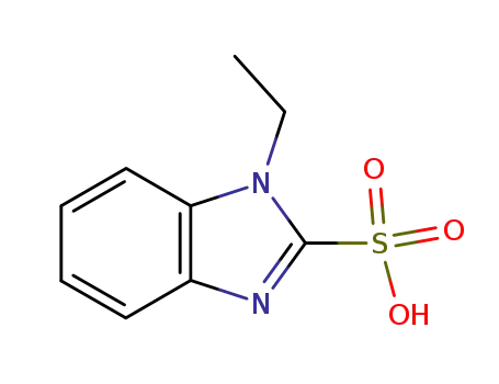 Molecular Structure of 90331-19-4 (1-ETHYL-1H-BENZIMIDAZOLE-2-SULFONIC ACID)
